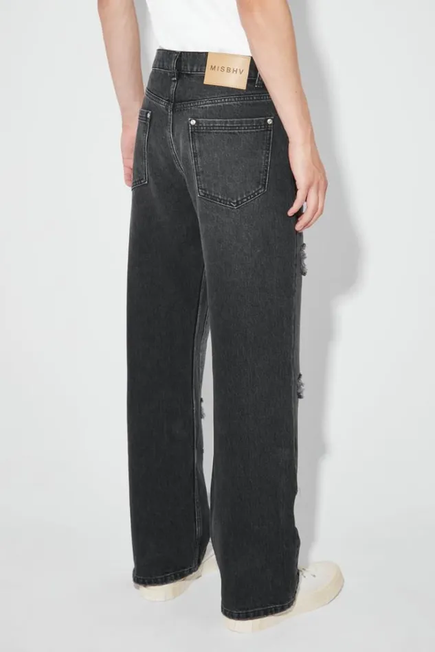 Trousers Men MISBHV Monogram Carpenter Trousers Black