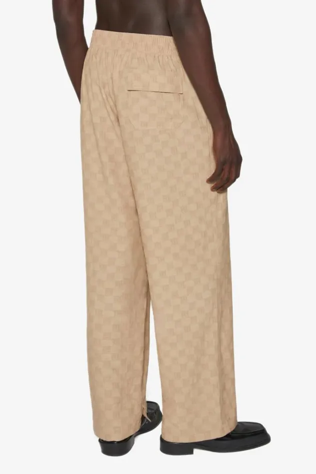 Trousers Men MISBHV Resort Monogram Viscose Wool Relaxed Trousers Beige