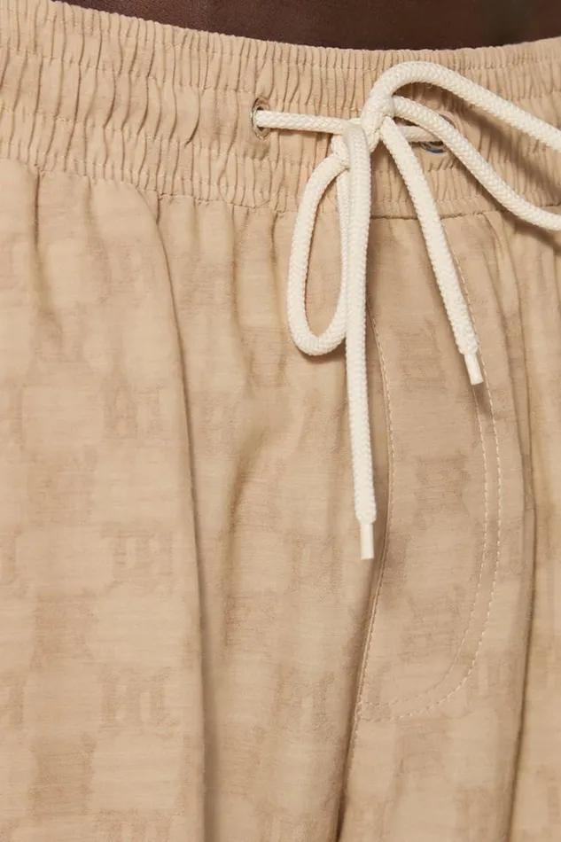 Trousers Men MISBHV Resort Monogram Viscose Wool Relaxed Trousers Beige