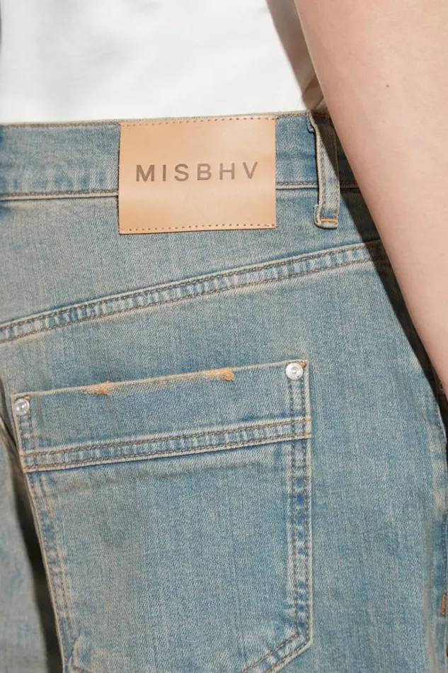 Trousers Men MISBHV Sunset Wash Baggy Denim Trousers Blue