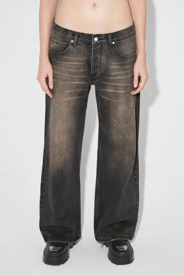 Trousers Women MISBHV 2000 Trousers Gold Dust Wash Blackbrown