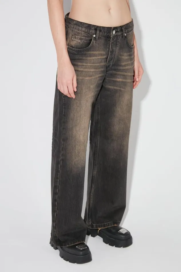 Trousers Women MISBHV 2000 Trousers Gold Dust Wash Blackbrown