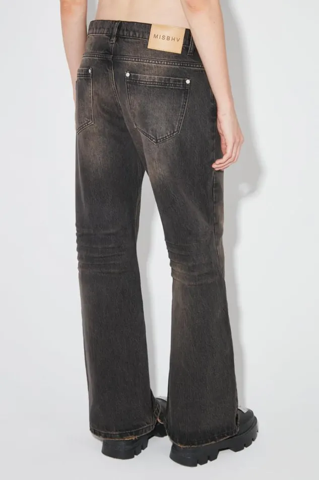 Trousers Women MISBHV 2000 Trousers Gold Dust Wash Blackbrown