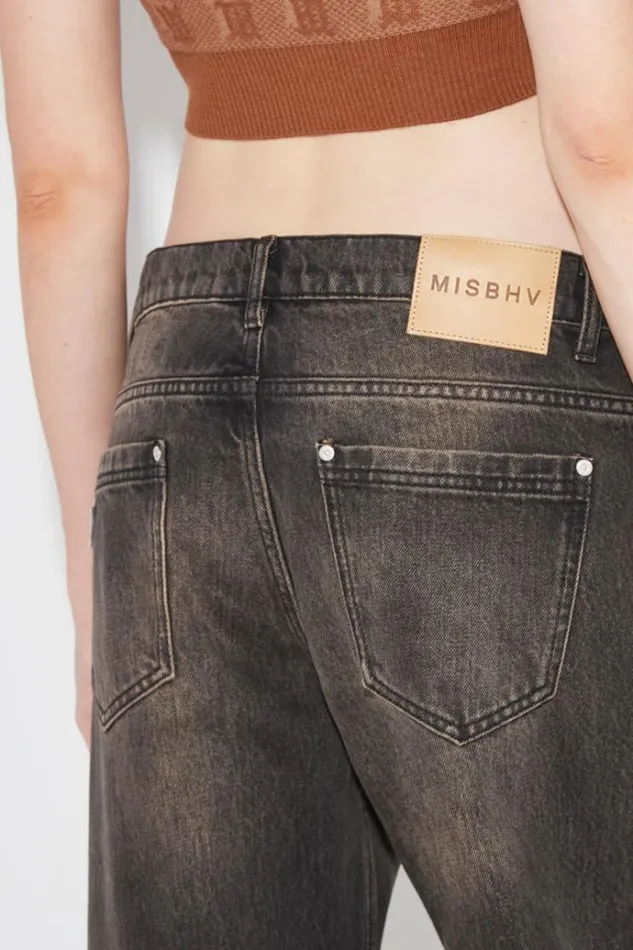 Trousers Women MISBHV 2000 Trousers Gold Dust Wash Blackbrown