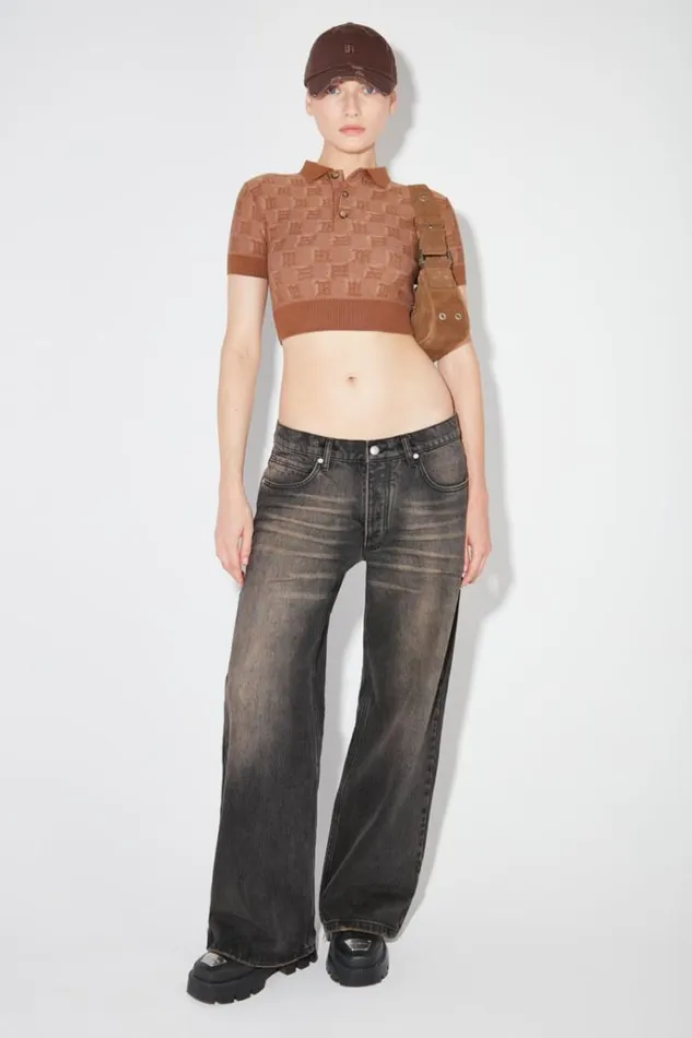 Trousers Women MISBHV 2000 Trousers Gold Dust Wash Blackbrown