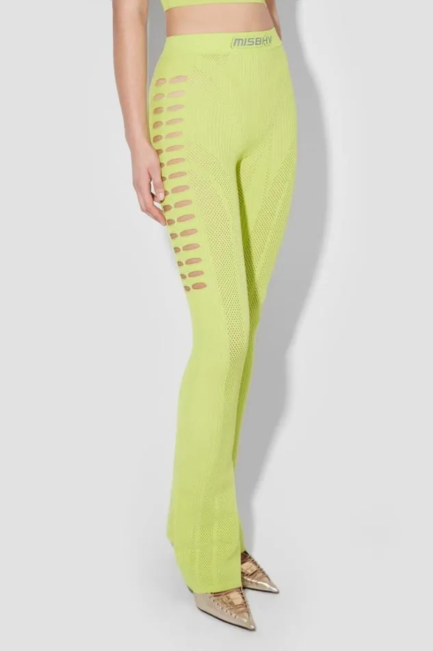 Trousers Women MISBHV Future Sport Mesh Trousers Lime