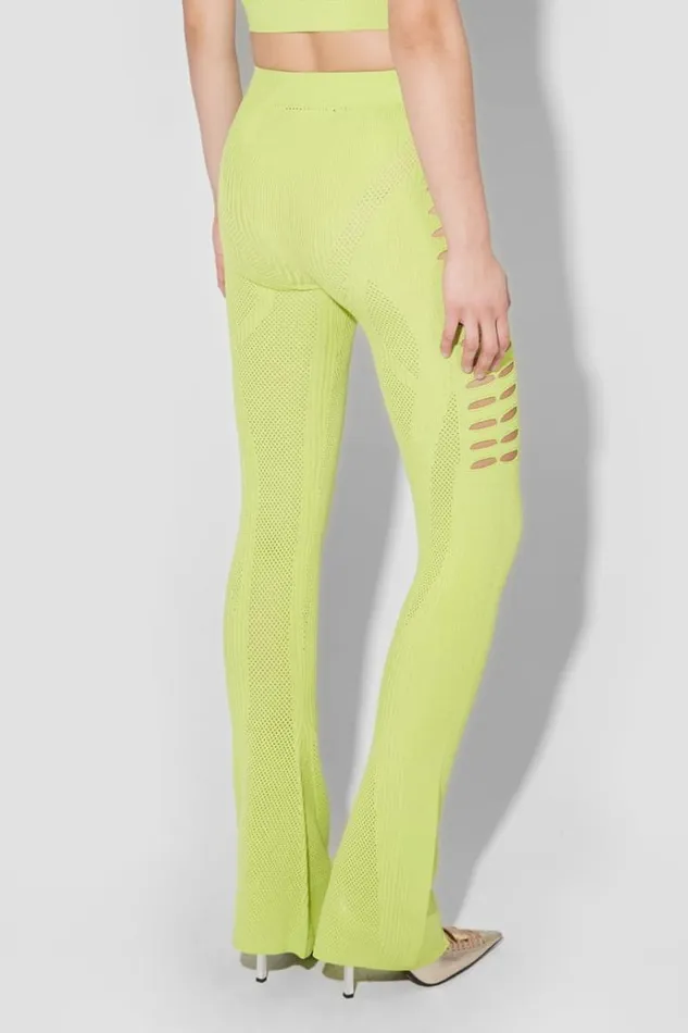 Trousers Women MISBHV Future Sport Mesh Trousers Lime