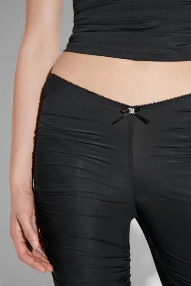 Trousers Women MISBHV Godet Ruched Trousers Black
