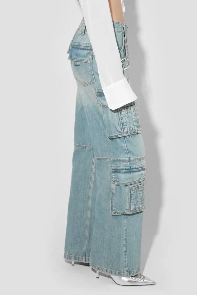 Trousers Women MISBHV Harness Cargo Trousers Blue