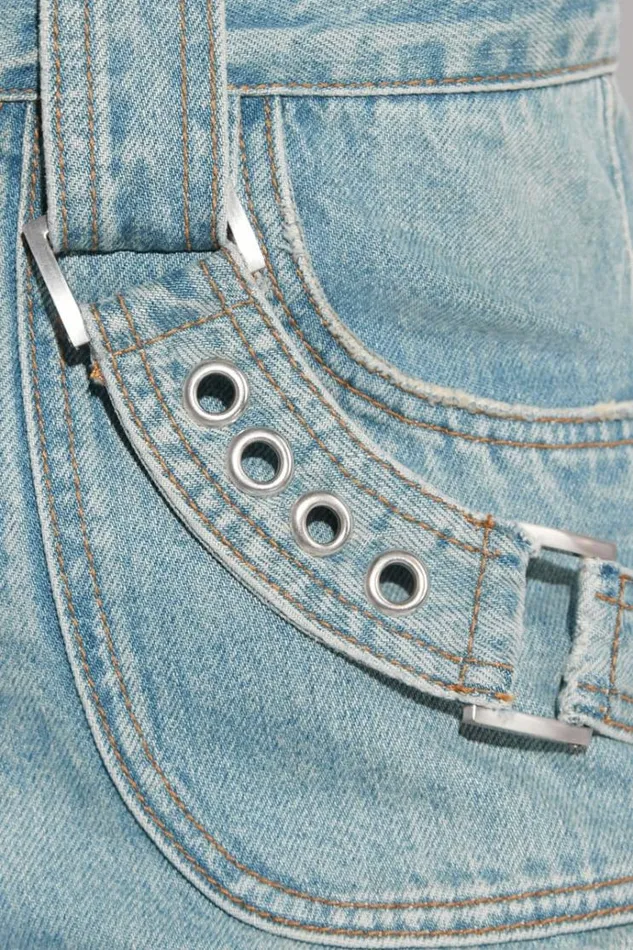 Trousers Women MISBHV Harness Cargo Trousers Blue