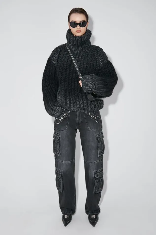 Trousers Women MISBHV Harness Strap Cargo Trousers Black