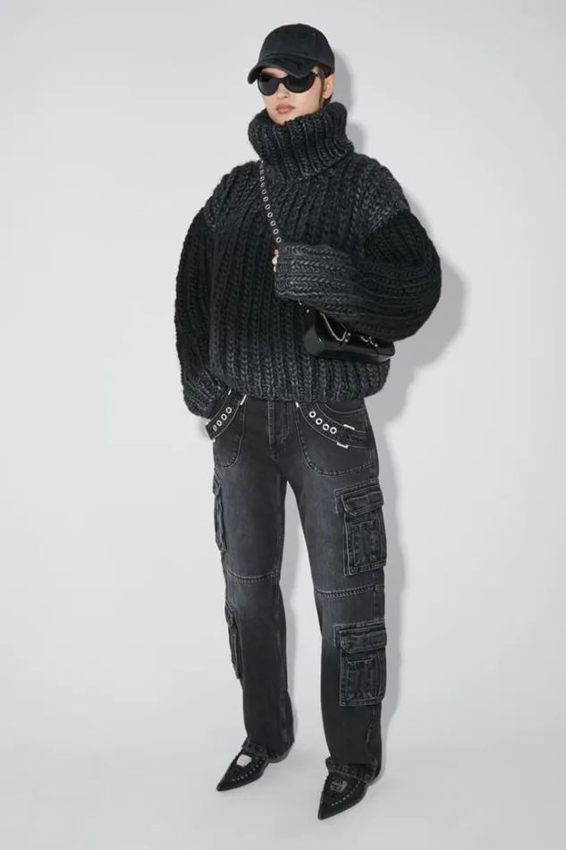 Trousers Women MISBHV Harness Strap Cargo Trousers Black