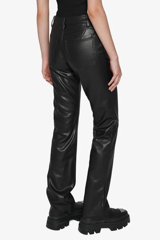 Trousers Women MISBHV Vegan Leather Trousers Black