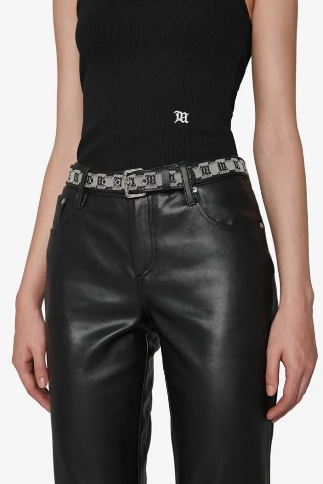 Trousers Women MISBHV Vegan Leather Trousers Black