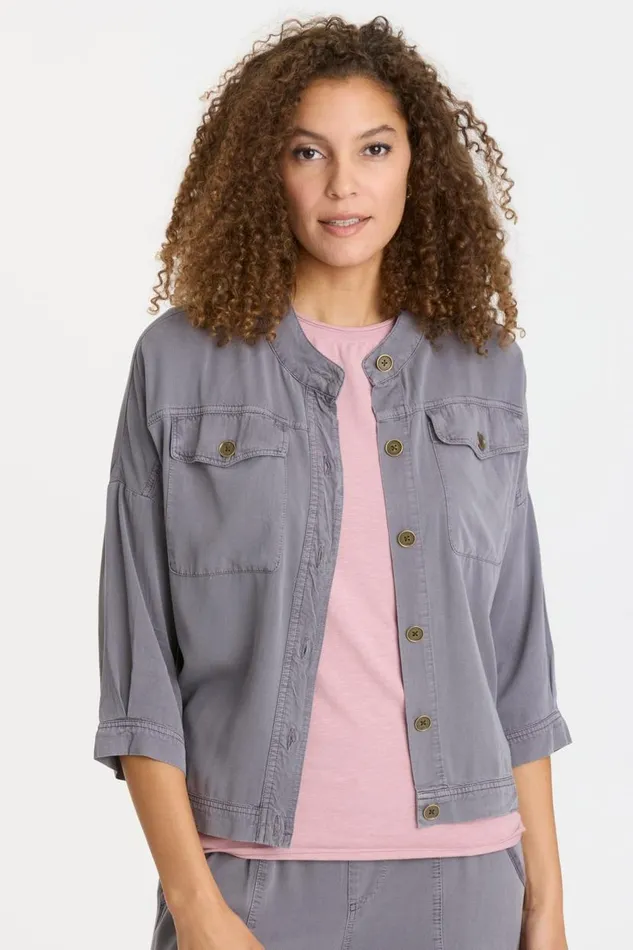 Twill Colbert Jacket Nebulous Pigment Clothing XCVI Jackets