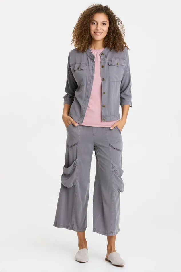 Twill Colbert Jacket Nebulous Pigment Clothing XCVI Jackets