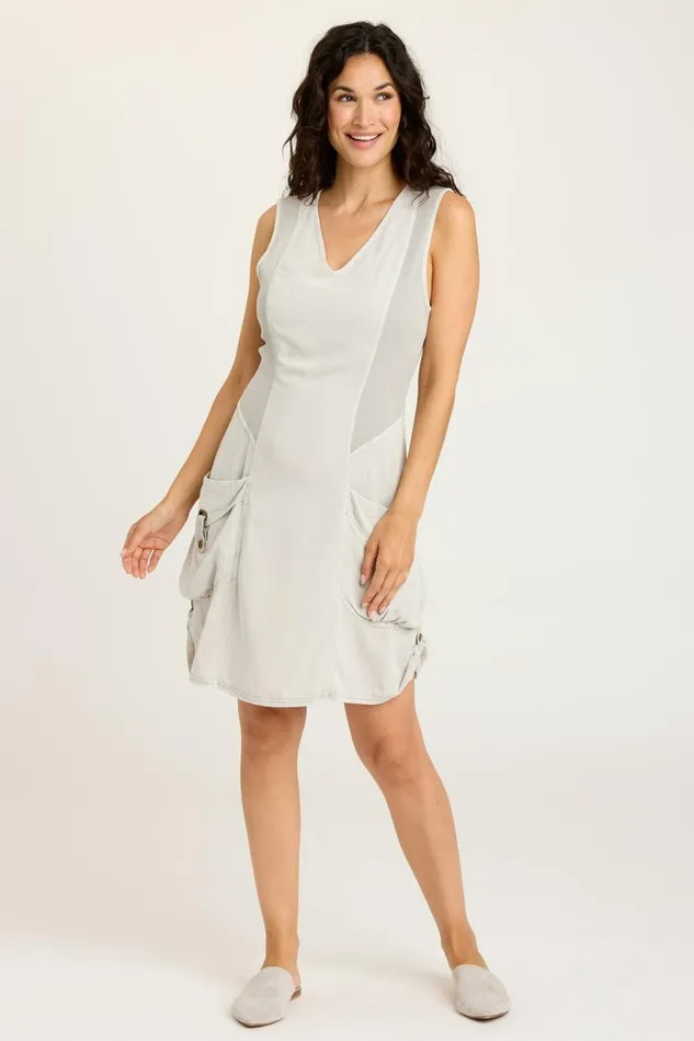 Twill Penta Dress Whitecap Pigment Clothing XCVI Dresses