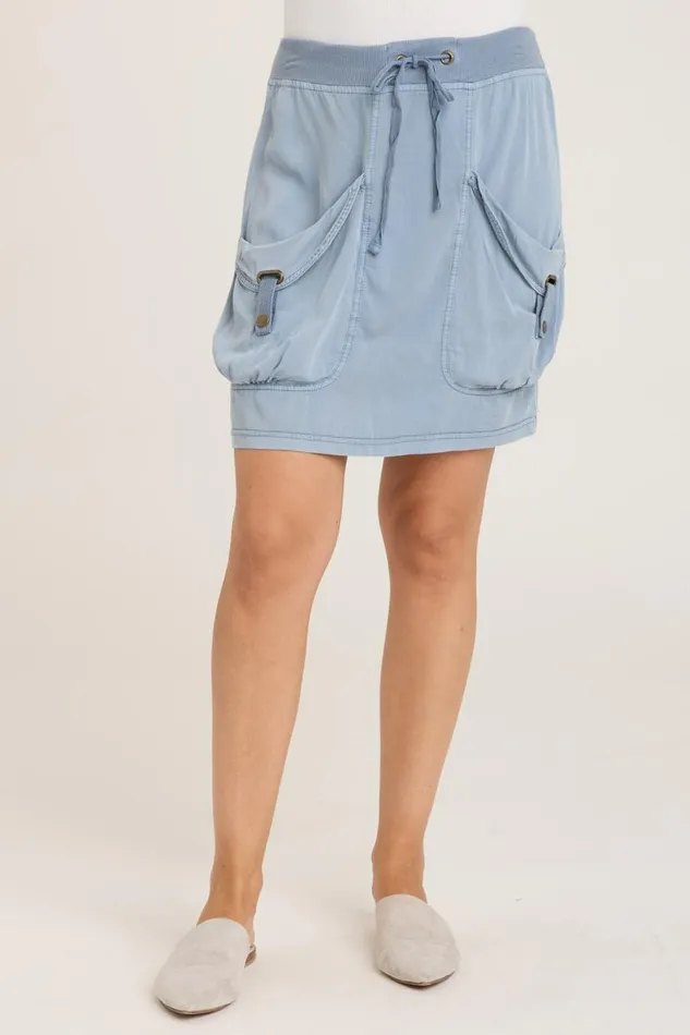 Twill Shirley Mini Orion Blue Pigment Clothing XCVI Skirts