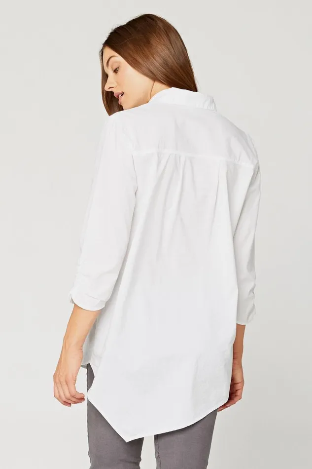Twist ButtonDown Top White Clothing XCVI ShirtsBlouses