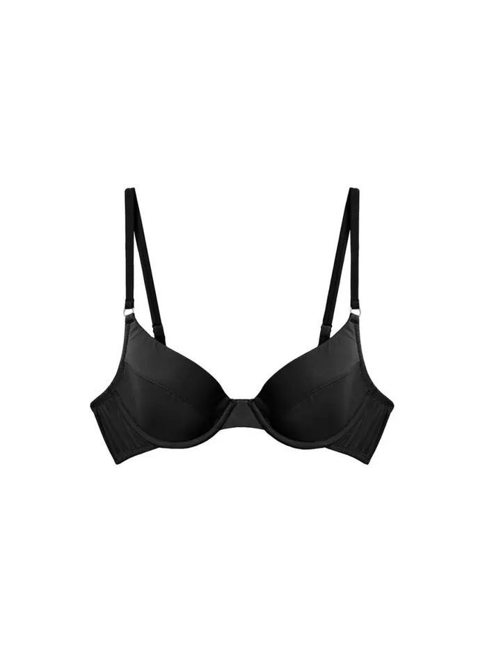 Underwire Bras Lingerie Fleur Du Mal Eco Luxe Jersey Lined Demi Bra Black