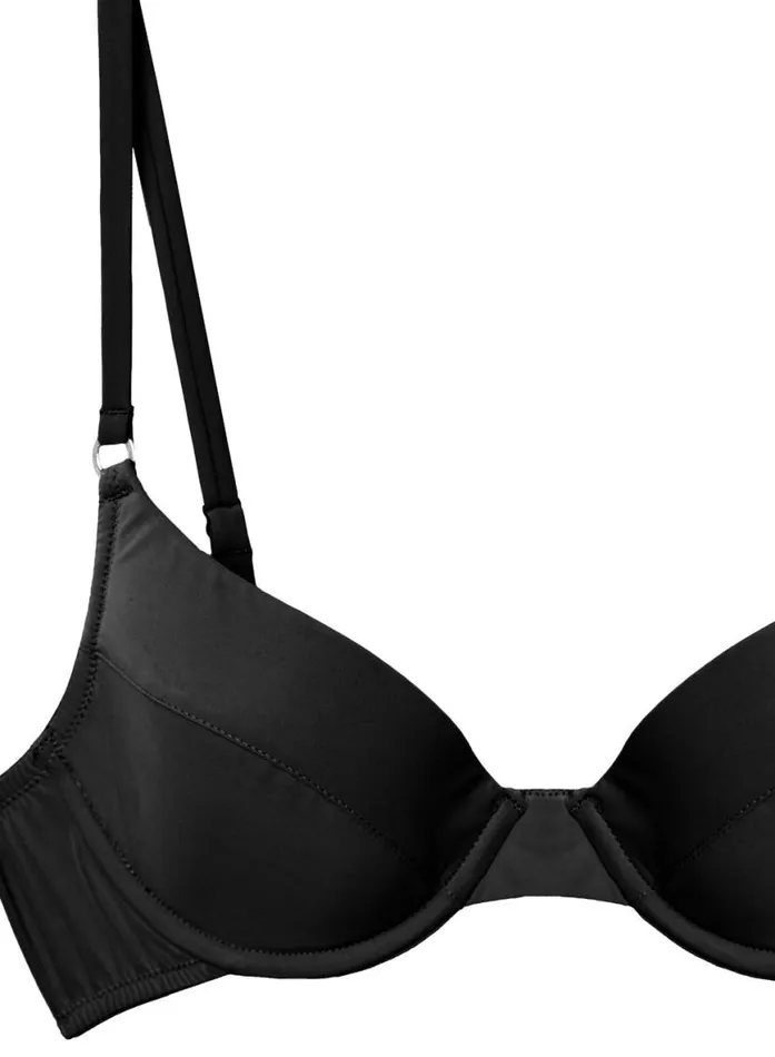 Underwire Bras Lingerie Fleur Du Mal Eco Luxe Jersey Lined Demi Bra Black