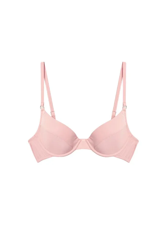 Underwire Bras Lingerie Fleur Du Mal Eco Luxe Jersey Lined Demi Bra Rose Pink