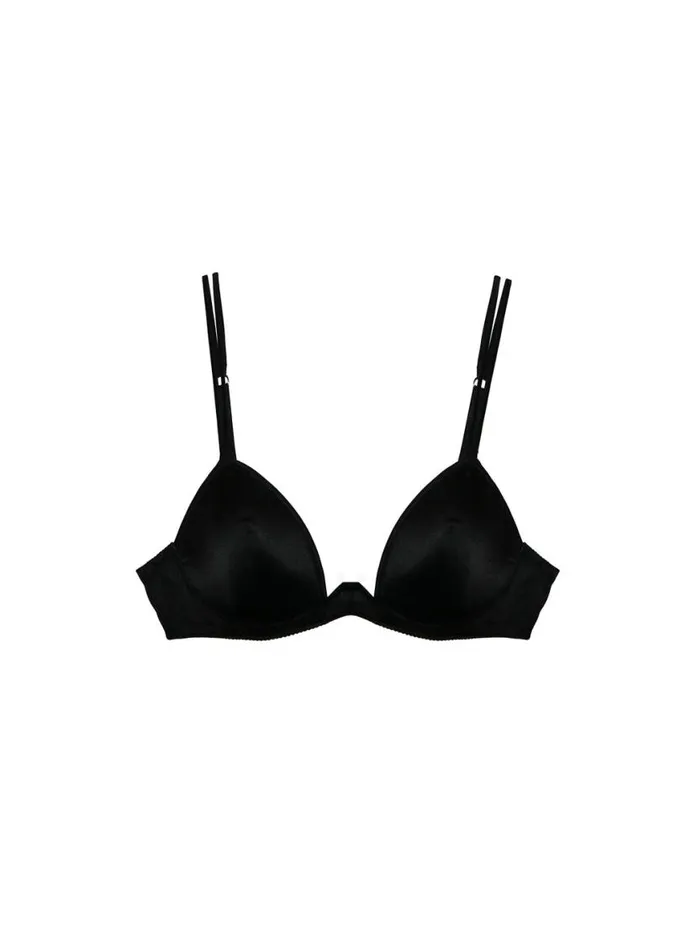 Underwire Bras Lingerie Fleur Du Mal Luxe Plunge Bra Black