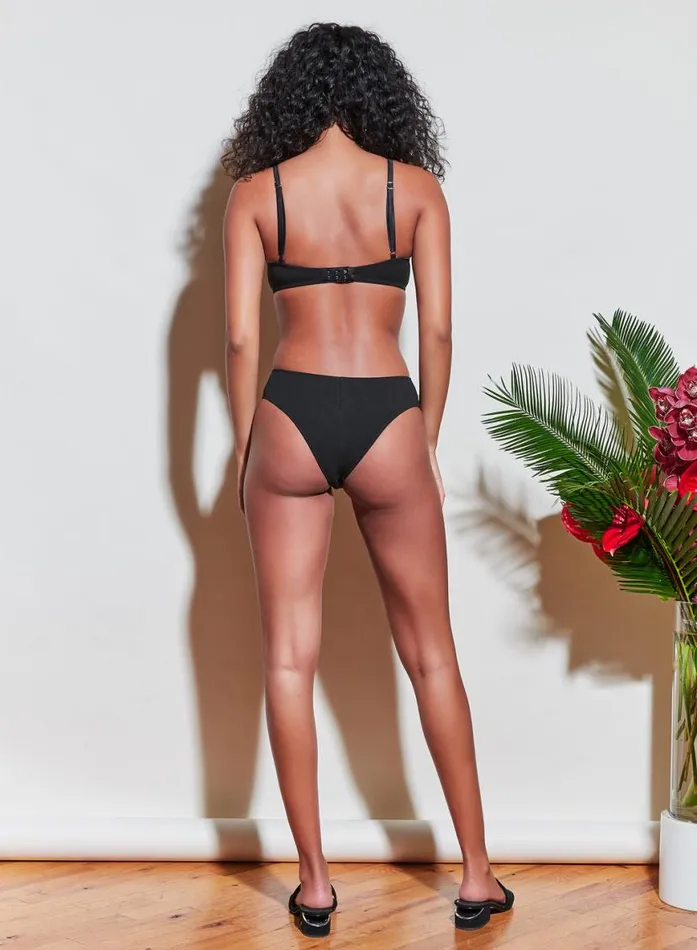 Underwire Bras Lingerie Fleur Du Mal Organic Cotton Unlined Demi Bra Black