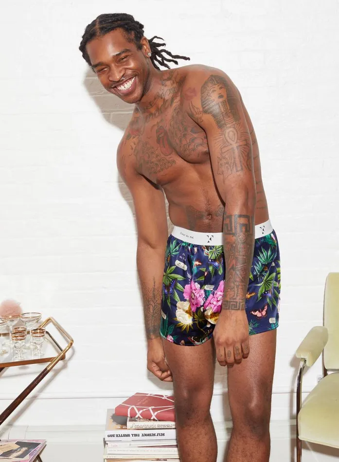 Unisex Boxers LingerieClothing Fleur Du Mal Unisex Boxer Short Papillon Indigo