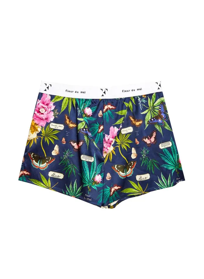 Unisex Boxers LingerieClothing Fleur Du Mal Unisex Boxer Short Papillon Indigo