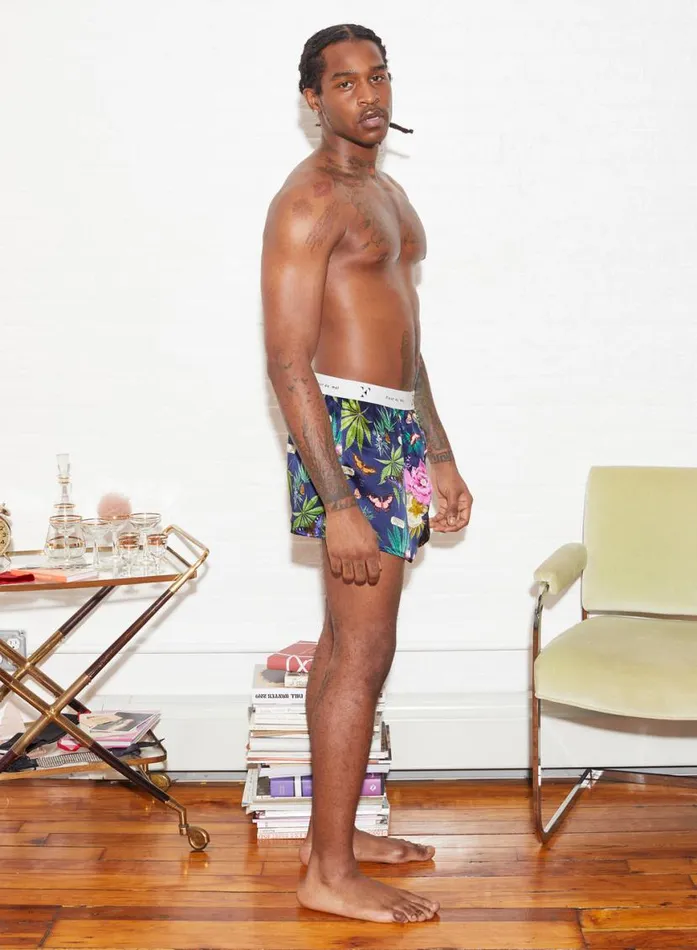 Unisex Boxers LingerieClothing Fleur Du Mal Unisex Boxer Short Papillon Indigo