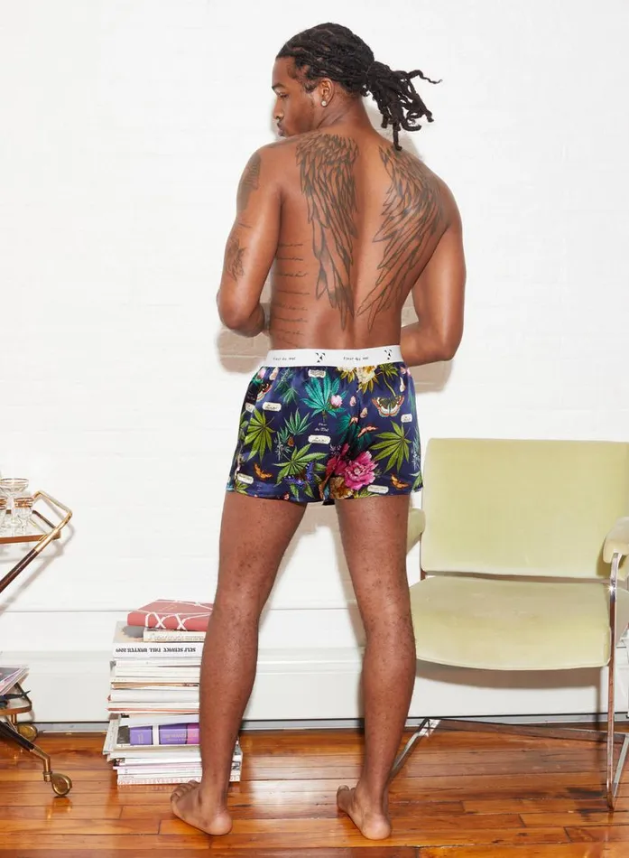 Unisex Boxers LingerieClothing Fleur Du Mal Unisex Boxer Short Papillon Indigo