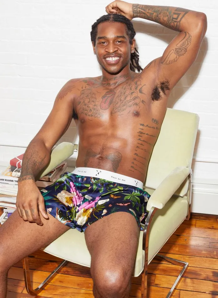 Unisex Boxers LingerieClothing Fleur Du Mal Unisex Boxer Short Papillon Indigo