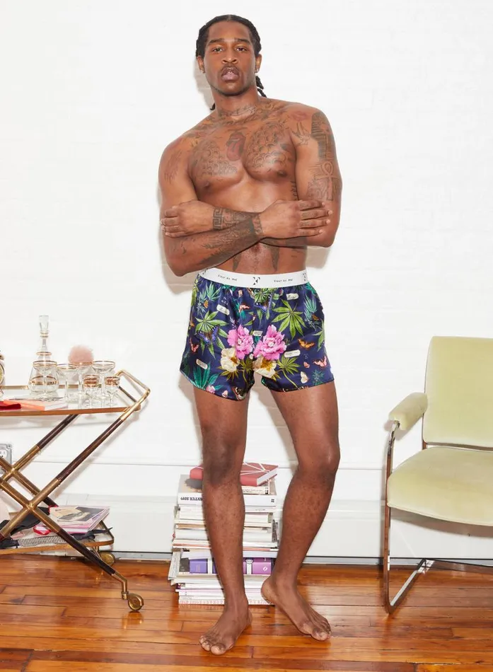 Unisex Boxers LingerieClothing Fleur Du Mal Unisex Boxer Short Papillon Indigo