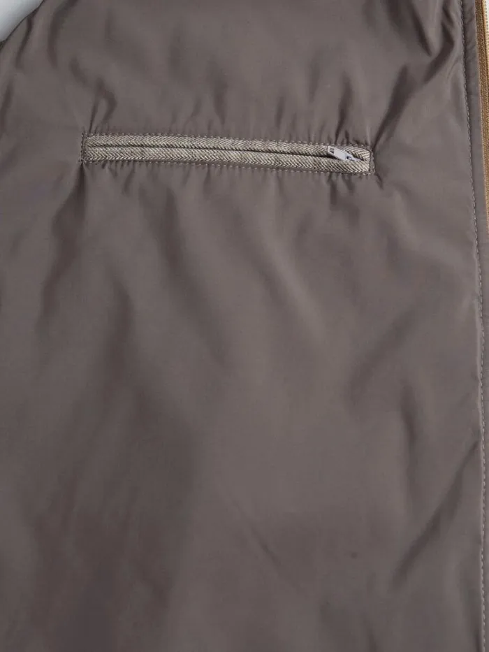 Vests Mens Paul Stuart Linen Herringbone Vest Natural