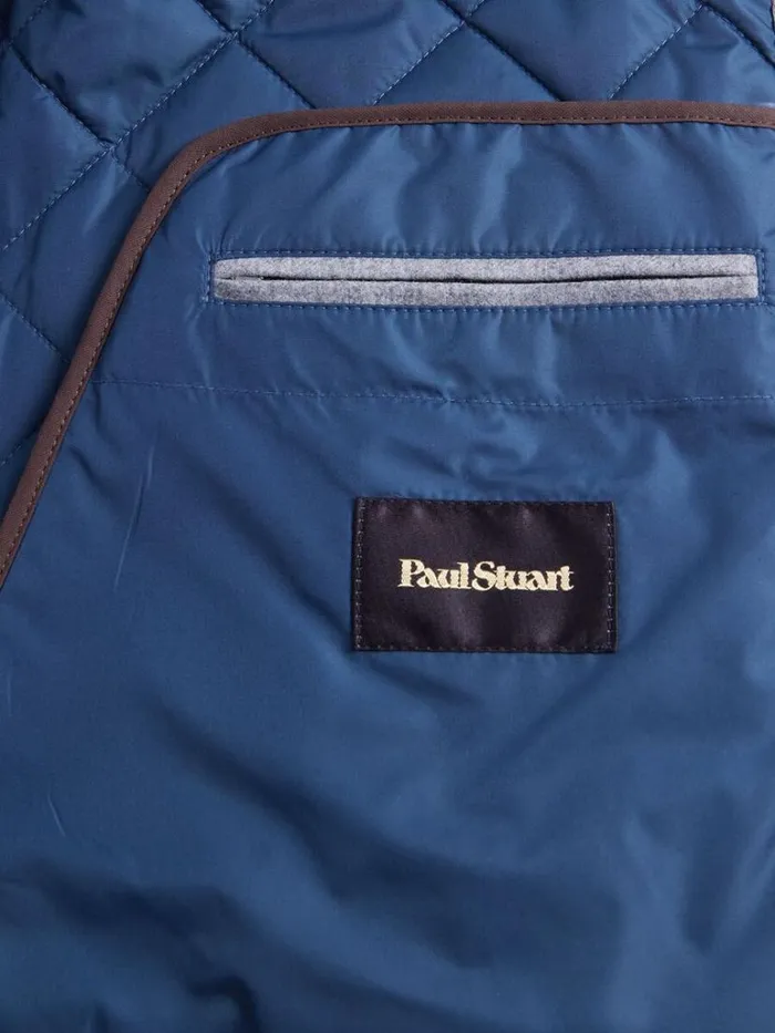 Vests Mens Paul Stuart Quilted Wool Flannel Vest Gold