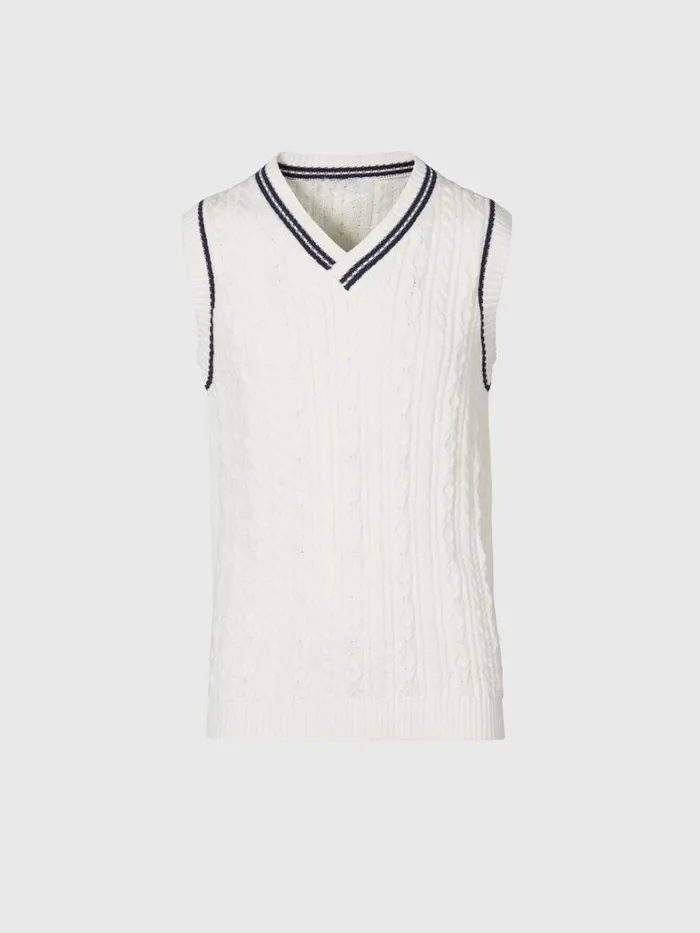 Vests Mens Paul Stuart Tennis Vest White