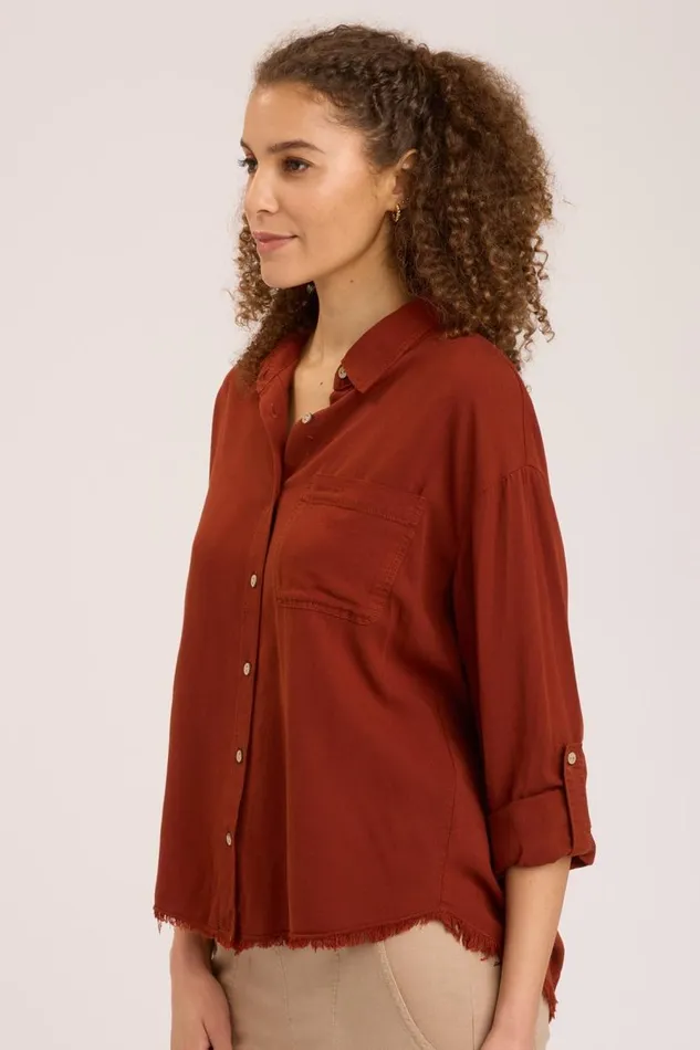 Voile Babin ButtonUp Campfire Pigment Clothing XCVI ShirtsBlouses