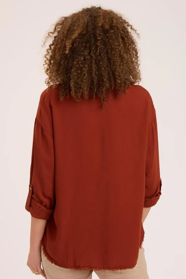 Voile Babin ButtonUp Campfire Pigment Clothing XCVI ShirtsBlouses