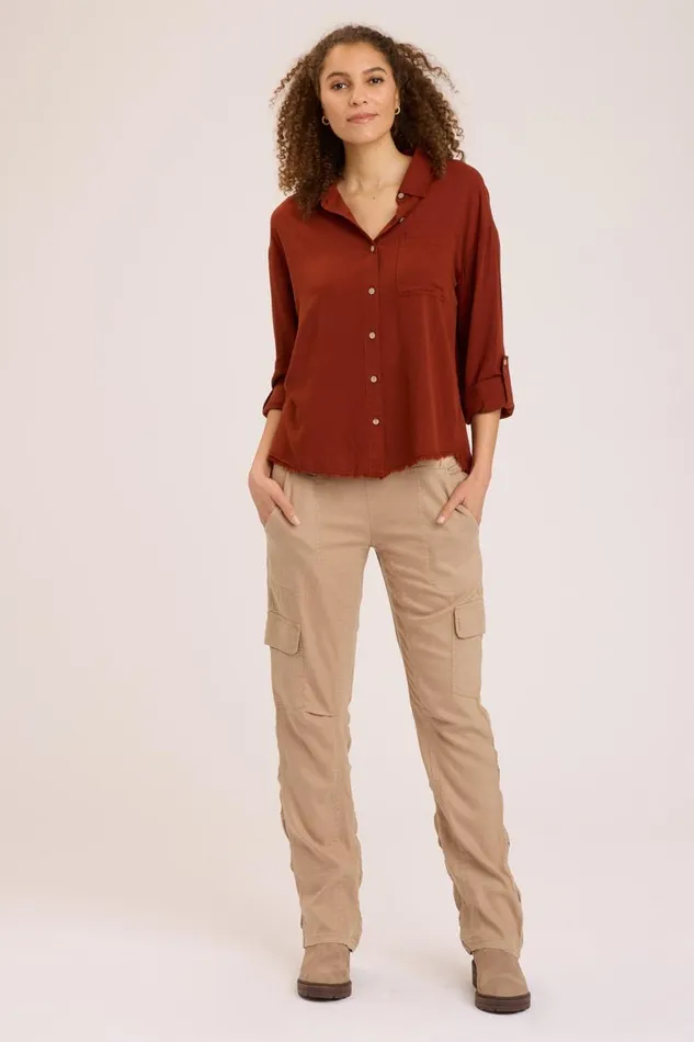 Voile Babin ButtonUp Campfire Pigment Clothing XCVI ShirtsBlouses
