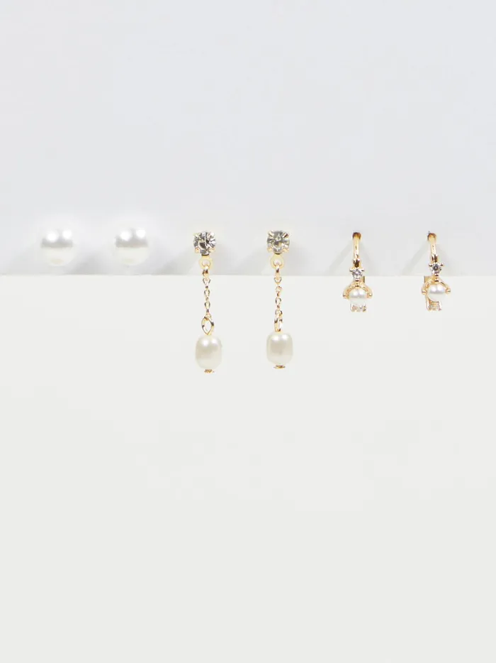 Women 18k Gold Dipped 3 Pack Pearl Dangle Earrings Gold Altar039d State Jewelry Women 18k Gold Dipped 3 Pack Pearl Dangle Earrings Gold Altar039d State Jewelry