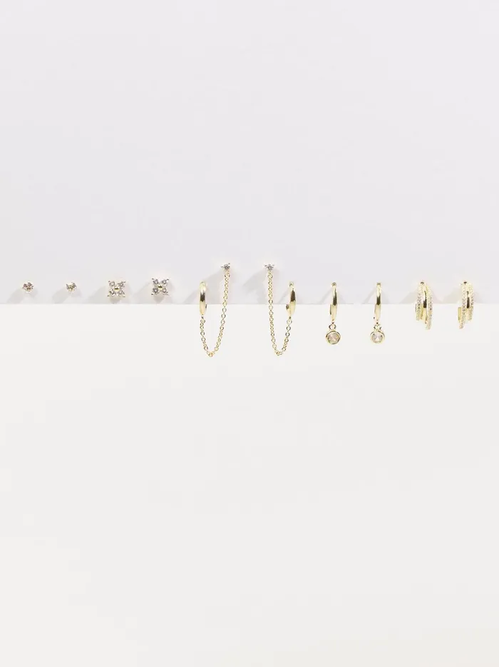 Women 18k Gold Dipped 6Piece Earring Pack Gold Altar039d State Jewelry