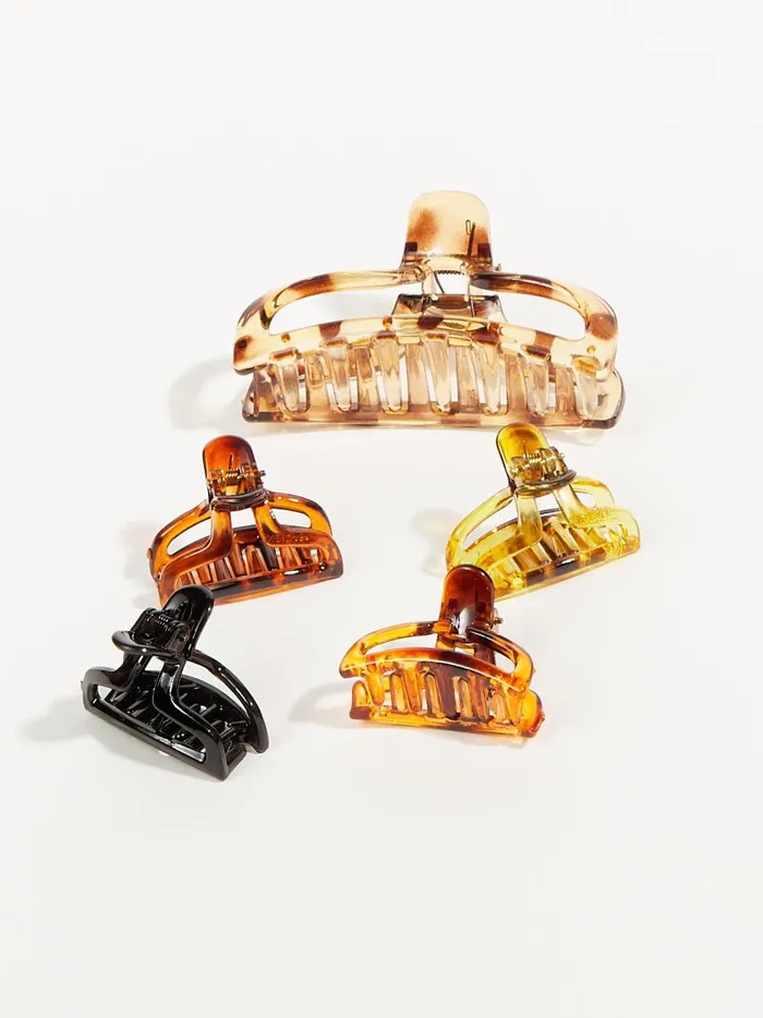 Women 5 Claw Clip Pack Brownmulti Altar039d State Hair Accessories
