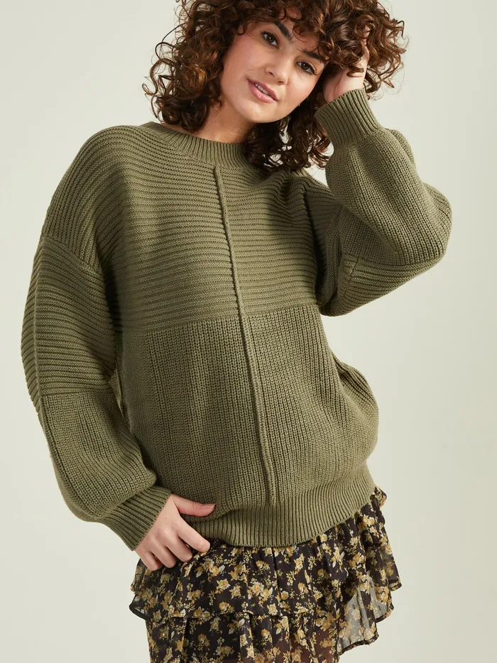 Women Addie Ribbed Sweater Olive Altar039d State Sweaters