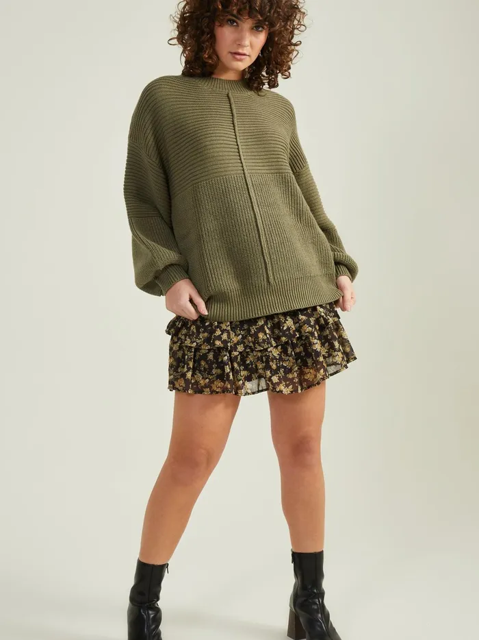 Women Addie Ribbed Sweater Olive Altar039d State Sweaters