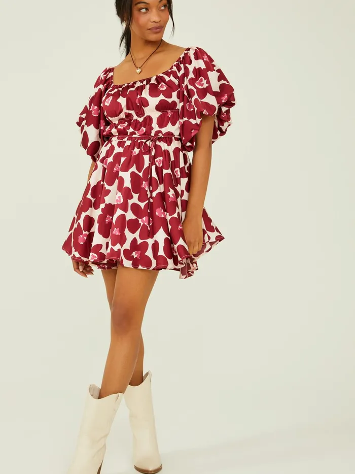 Women Ainsleigh Floral Babydoll Dress Burgundymulti Altar039d State Casual