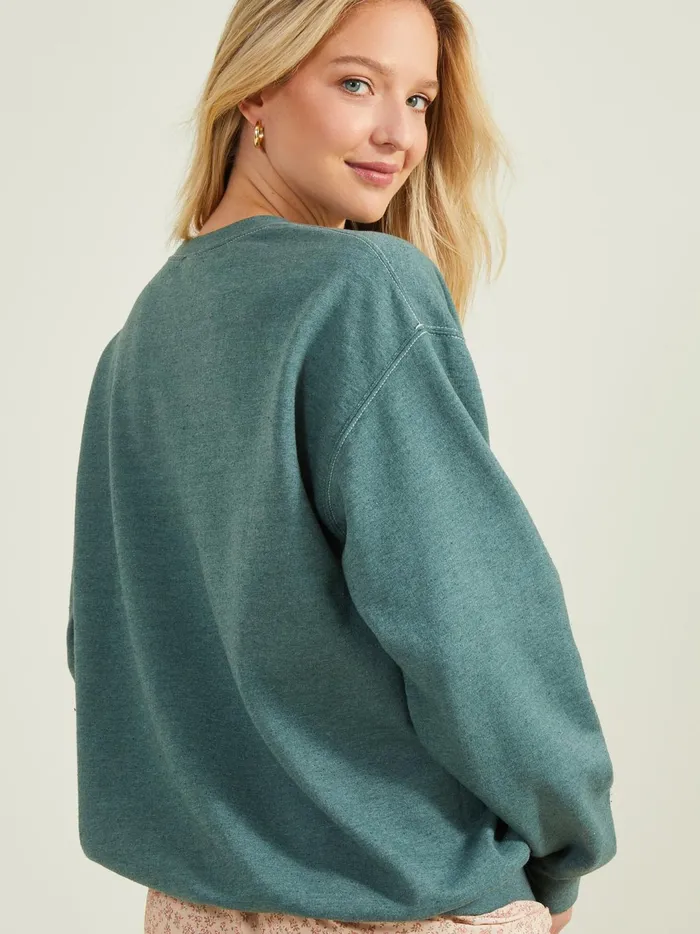 Women Alaska Fleece Sweatshirt Forestgreen Altar039d State Graphics