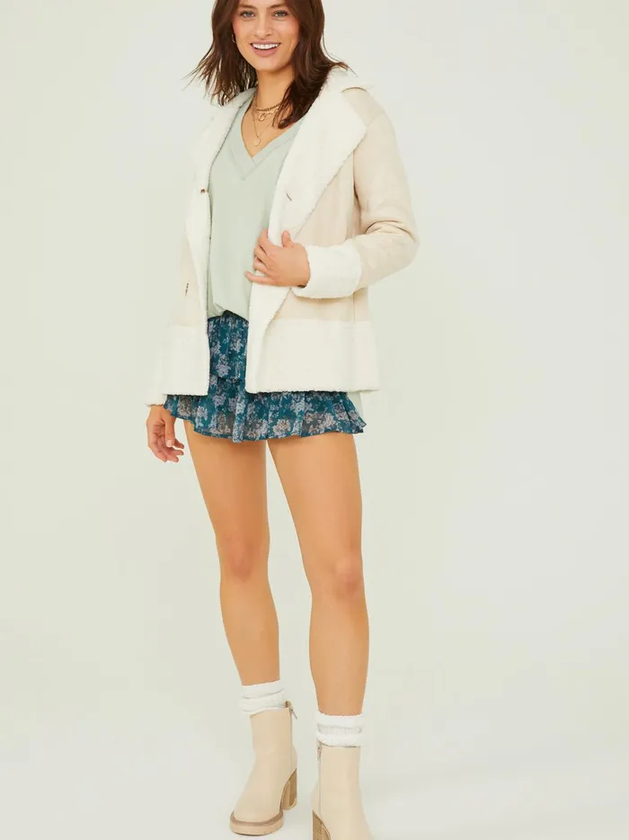Women Amalie Sherpa Jacket Ecru Altar039d State Jackets