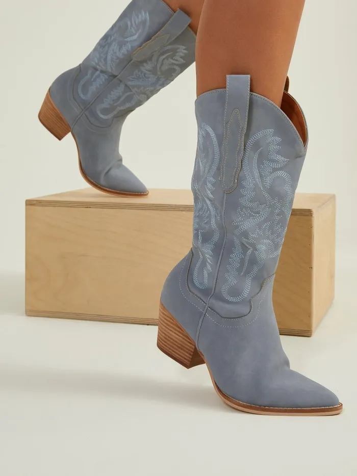 Women Amaya Western Boots Slateblue Altar039d State Boots Booties