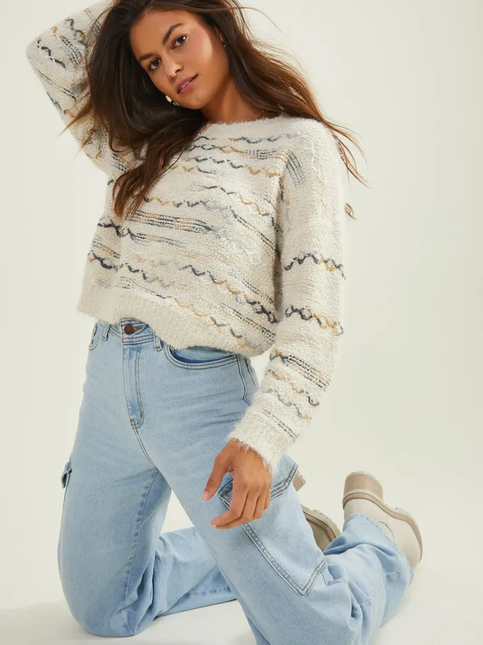 Women Annie Eyelash Sweater Taupe Altar039d State Sweaters